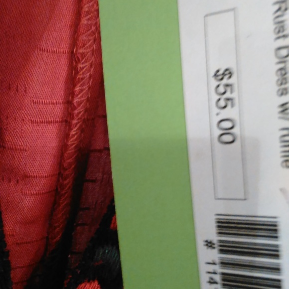 Entro Rust Dress with Ruffle - Picture 5 of 6